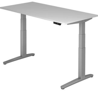 'XBHM16' Sitz-Steh-Schreibtisch elektrisch 160x80cm Grau/Silber