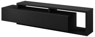 Lowboard "Bota" TV-Unterschrank 219cm grifflos schwarz matt