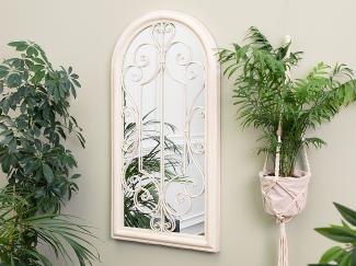 Wandspiegel weiß Fensteroptik 50 x 98 cm CAMPEL