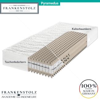 Frankenstolz Pyramedus Matratze mit 3D-Pyramiden-Technologie (Ultra HQR®) H2, 80x200 cm, Taschenfedern