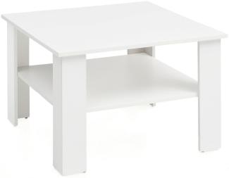 Couchtisch WL5. 834 Weiss 60x42x60 cm Design Holztisch mit Ablage