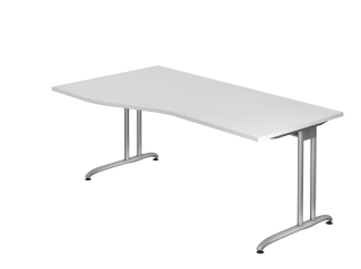 'BS18' Schreibtisch C-Gestell 180x100 / 80cm Weiß