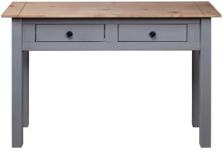Konsolentisch "299416" aus Massives Kiefernholz in Grau und natürliche Holzfarbe. Abmessungen (LxBxH) 110x40x72 cm