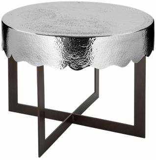 Fink Beistelltisch Carus schwarz, silberfarben Aluminium, vernickelt, Eisen, Metall Höhe 42 cm