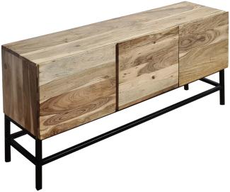 Sideboard 120 x 30 x 60 cm Akazienholz massiv & natur NAGAR 4 527370