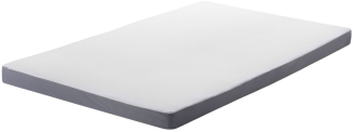 Foam Schaumstoffmatratze Grau mit Weiß 90 x 200 cm Viskoelastische Medium Härtegrad
