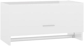 vidaXL Kleiderschrank Hochglanz-Weiß 70x32,5x35 cm Spanplatte