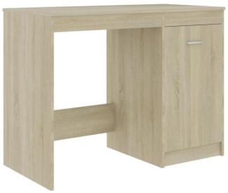 Schreibtisch, Spanplatte Sonoma-Eiche, 100 × 50 × 76 cm