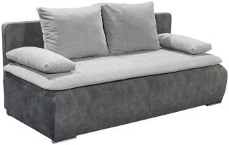 Sofa Schlafsofa Klappsofa Jugendsofa Couch inkl. Kissen ca. 208 cm breit JESSY Grau