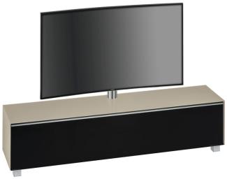 Maja TV Board Soundboard 77402373 verschiedene Farben 180 x 43 x 42 cm Weißglas matt - Akustikstoff schwarz