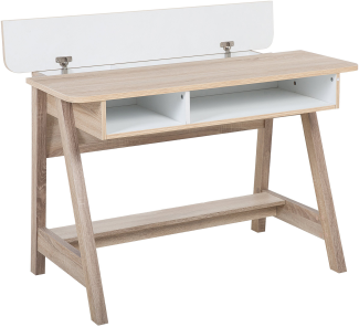 Schreibtisch heller Holzfarbton / weiß 110 x 60 cm JACKSON