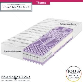 Frankenstolz Thermo Matratze perfekt für Frierer 200x200 cm, H3, Taschenfedern