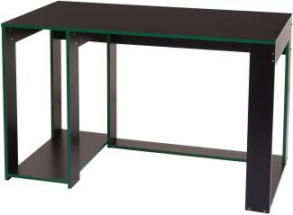 Schreibtisch HWC-J26, Computertisch Bürotisch, 120x60x76cm ~ schwarz-grün