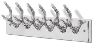 Aluminium Garderobenhaken Hakenleiste Hut-/Krawattenaufhänger Silber