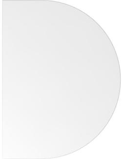 Tischplatte 60x80cm, Systembohrung für Stützfuß, Weiß