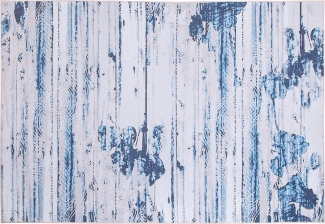 Teppich blau 140 x 200 cm Kurzflor BURDUR