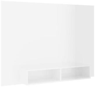 TV-Wandschrank Hochglanz-Weiß 135x23,5x90 cm Holzwerkstoff