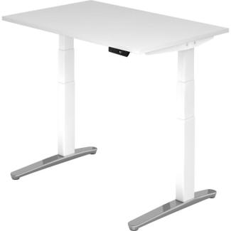 'XBHM12' Sitz-Steh-Schreibtisch elektrisch 120x80cm Weiß Weiß, poliert