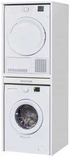 'Washtower 1' Waschmaschinenschrank, Spanplatte weiß, 67 x 185 x 65,4 cm