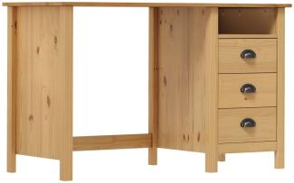Schreibtisch mit 3 Schubladen 120×50×74 cm Massivholz Kiefer