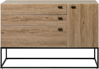 Sideboard heller Holzfarbton 3 Schubladen Schrank ARIETTA