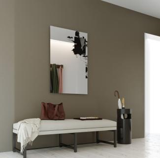 Casa Padrino Designer Wohnzimmer Wandspiegel Schwarz 70 x H. 105 cm - Luxus Möbel