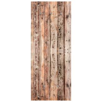 Wandgarderobe aus Glas - Motiv: Holz - 125 x 50cm
