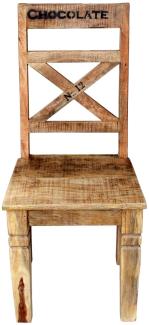 RUSTIC Stuhl 2-er Set Mangoholz Natur