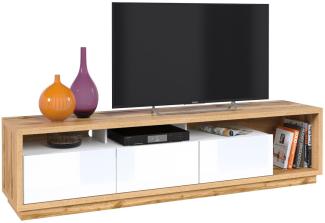 Lowboard Celine TV-Unterschrank 200x45x50cm wotan eiche - Frontfarbe wählbar