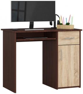 Schreibtisch Bürotisch Tisch A800 90x50x74 cm Wenge-Sonoma