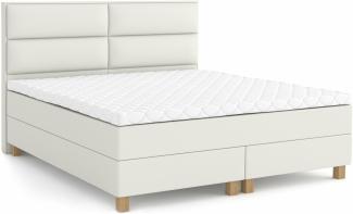 ELESS 'Igloo' Boxspringbett, weiß, H2-H3, 180 x 210 cm Comfort