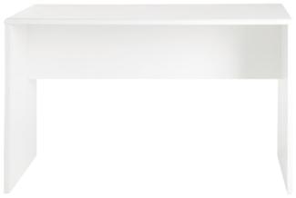 Miami Schreibtisch , Autometallic Lackierung, Logo aus hochwertiger Autoschrift, weiß, 150 x 74 x 70 cm