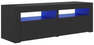 vidaXL TV-Schrank mit LED-Leuchten Grau 120x35x40 cm, Mit Beleuchtung [804357]