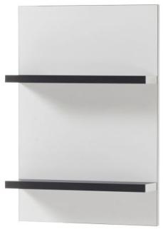 Badezimmer Hängeregal Design-D in weiß und schwarz 40 x 62 cm