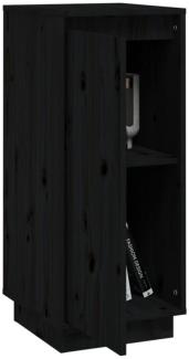 Sideboards 2 Stk. Schwarz 31,5x34x75 cm Massivholz Kiefer