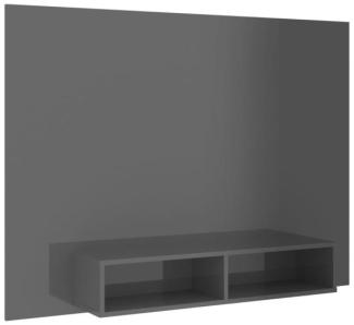 TV-Wandschrank Hochglanz-Grau 135x23,5x90 cm Spanplatte