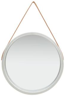 vidaXL Wandspiegel mit Riemen 60 cm Silbern