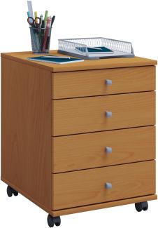 Rollcontainer Bürocontainer 4 Schubladen Büro Schrank Schreibtisch Unterschrank