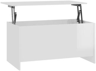 Couchtisch Hochglanz-Weiß 102x55,5x52,5 cm Holzwerkstoff