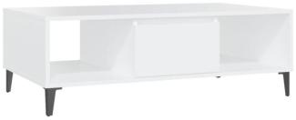 vidaXL Couchtisch Weiß 103,5x60x35 cm Spanplatte [806022]