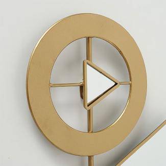 Wand-Objekt , Spiegel, Eisen, Gold, H 91 cm, KONTEXT