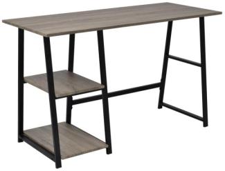 Schreibtisch mit 2 Regalen, Grau/ Eiche, 73 x 50 x 120 cm