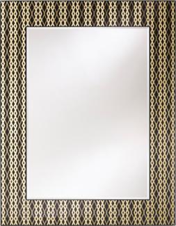 Casa Padrino Designer Wandspiegel Schwarz / Bronze / Gold 99 x H. 127 cm - Wohnzimmer Spiegel - Garderoben Spiegel - Luxus Qualität