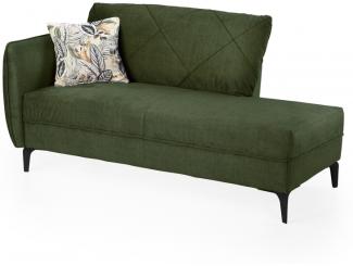 Recamiere Sofa Couch Sitzsofa Loungesofa ca. 165 cm NOVARA Microvelour Samt Grün
