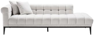 Casa Padrino Luxus Lounge Sofa Weiß / Schwarz 223 x 98 x H. 69 cm -