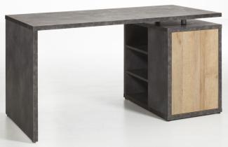 'CORE' Schreibtisch, grau/eiche, Beton-Optik