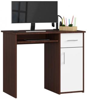 Schreibtisch Bürotisch Tisch A800 90x50x74 cm Wenge-Weiss