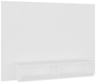 TV-Wandschrank Weiß 120x23,5x90 cm Spanplatte, Mit Beleuchtung [808269]