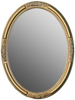 Ovaler Spiegel Beyzawi II Holz Gold