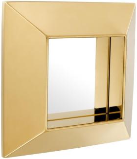 Casa Padrino Luxus Spiegel Gold 31 x 7 x H. 31 cm - Edelstahl Wandspiegel